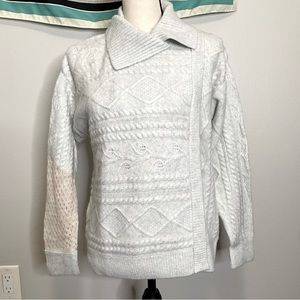 NWT Sita Murt Alpaca Blend Sweater w/ crochet sleeve, size 38/Small